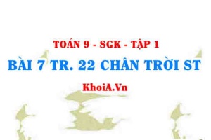 Bài 7 trang 22 Toán 9 Chân trời sáng tạo Tập 1